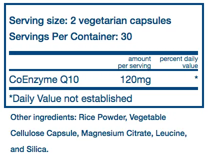 Vital Nutrients Co Enzyme Q 10 60mg