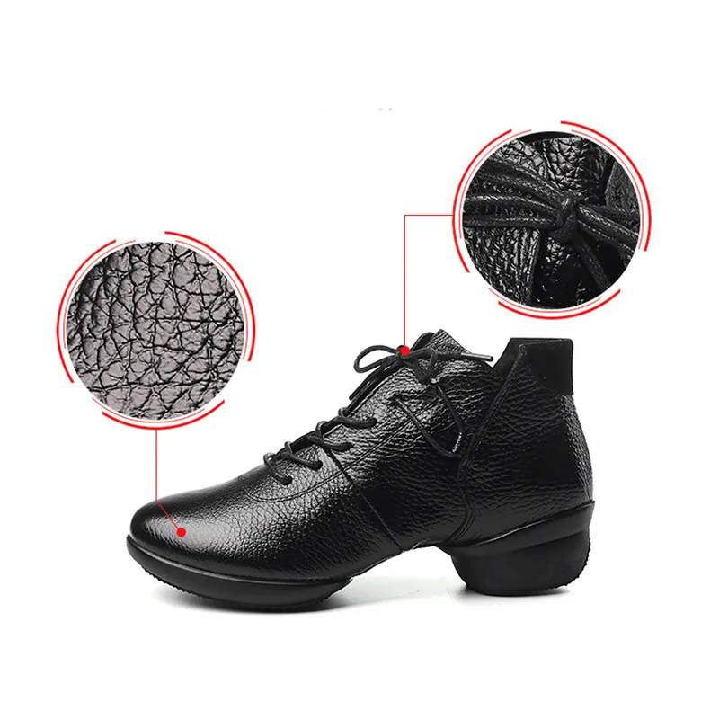 Women's 4cm Training Practice Outdoor Mesh Lace-up Dance Shoes Jazz Dance Shoes