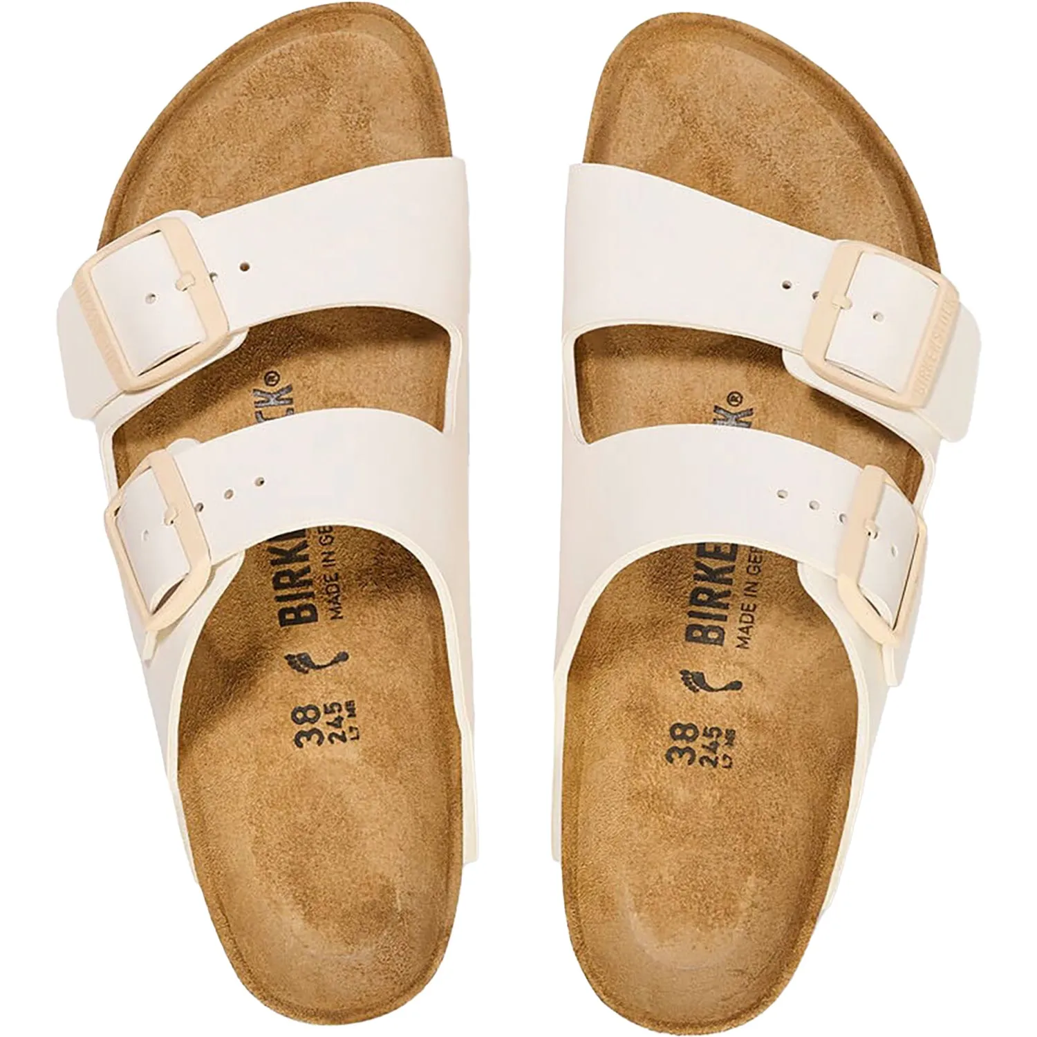 Women's Birkenstock Arizona Eggshell Birko-Flor