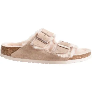 Women's Birkenstock Arizona Shearling Nude/Rose Suede