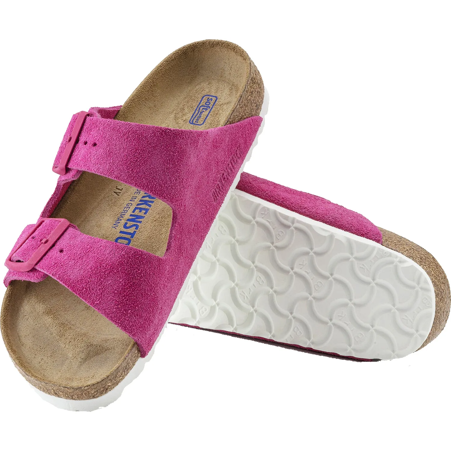 Women's Birkenstock Arizona Soft Footbed Fuchsia Tulip Suede