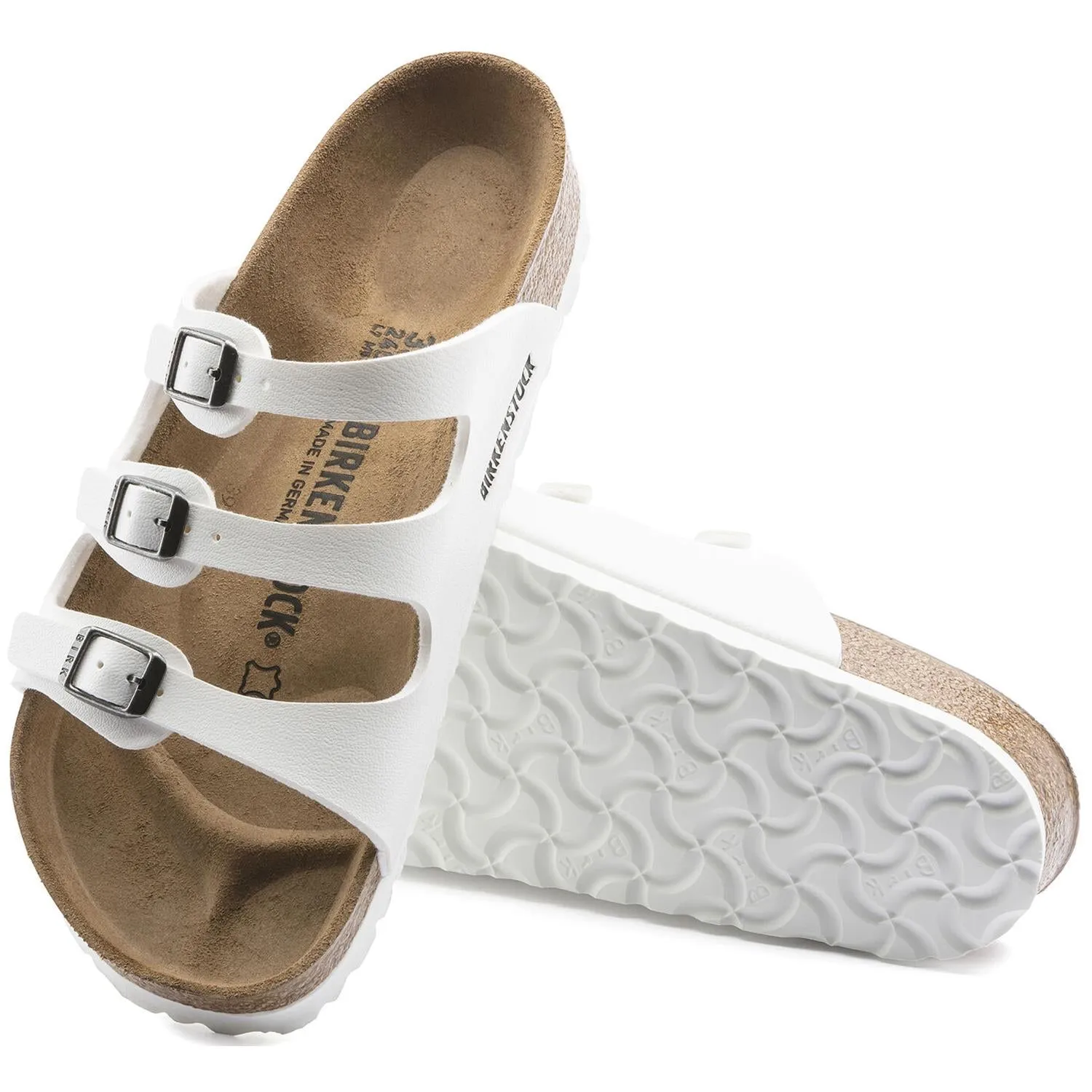 Women's Birkenstock Florida White Birko-Flor