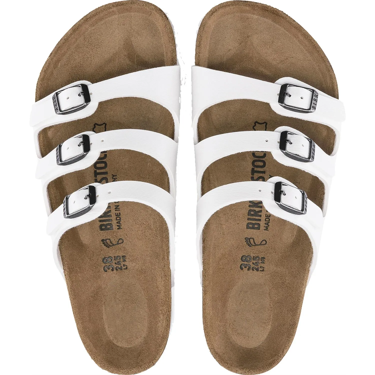 Women's Birkenstock Florida White Birko-Flor