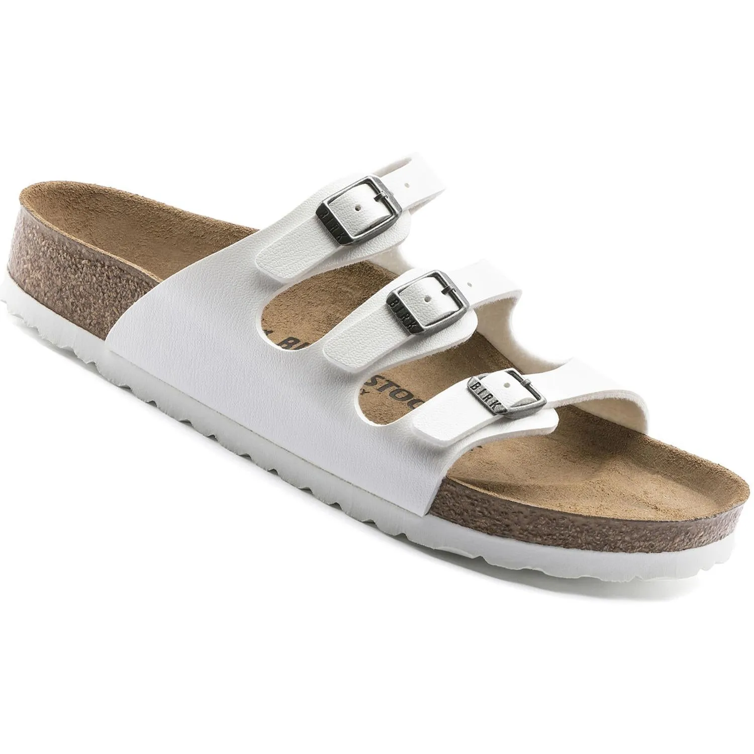 Women's Birkenstock Florida White Birko-Flor