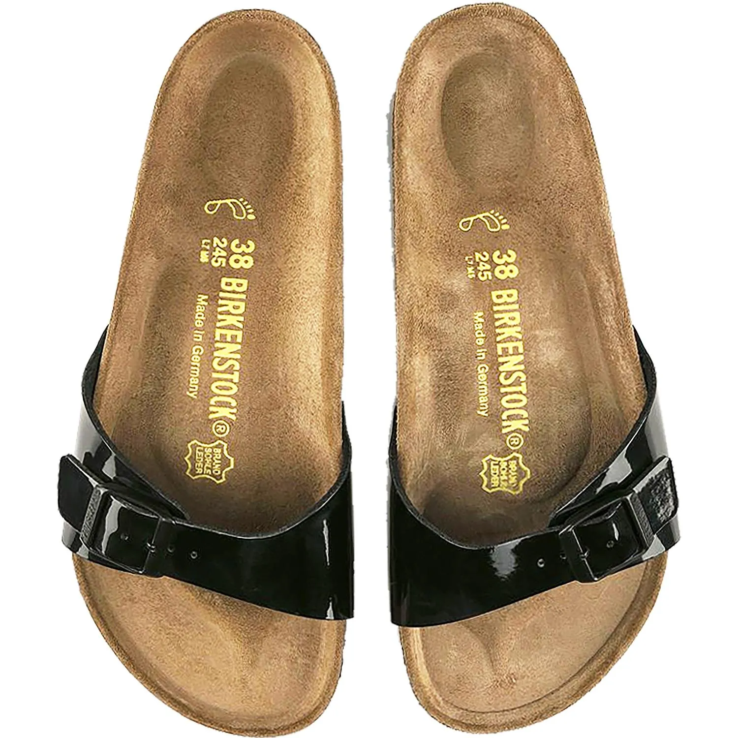 Women's Birkenstock Madrid Black Patent Birko-Flor