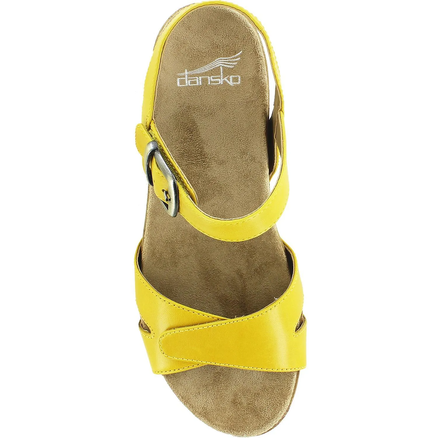 Women's Dansko Laurie Yellow Burnished Calf Leather