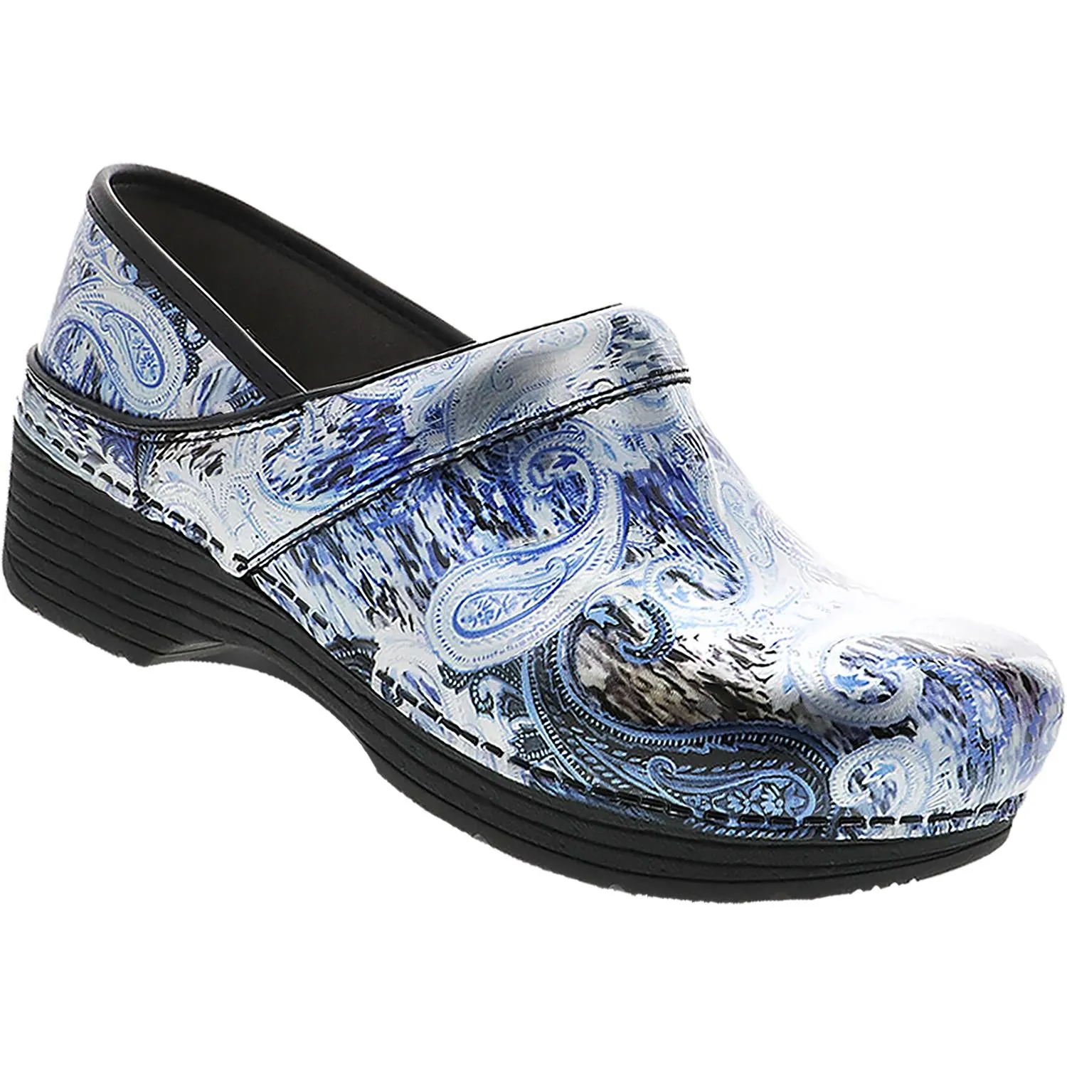 Women's Dansko LT Pro Silver/Blue Paisley Patent