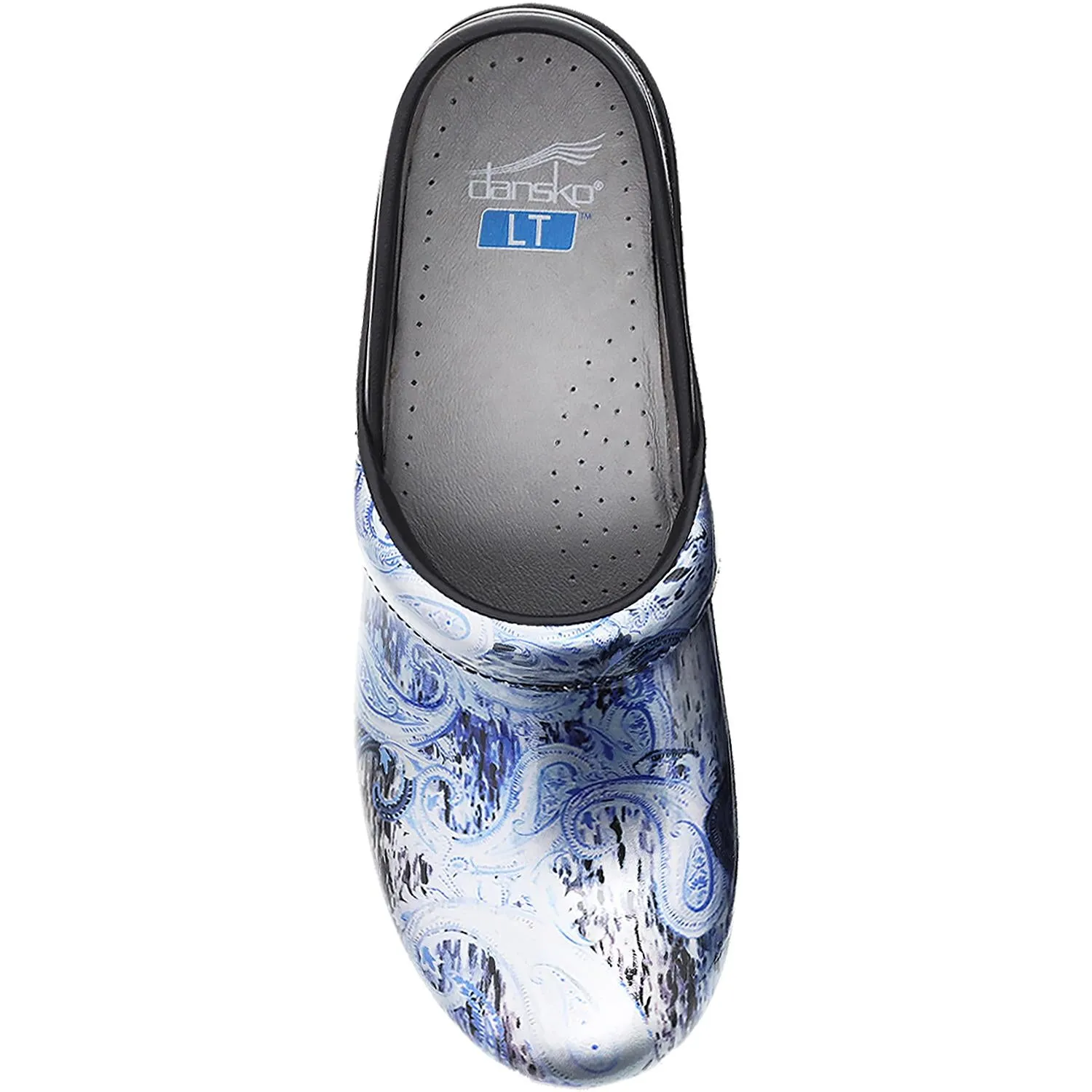 Women's Dansko LT Pro Silver/Blue Paisley Patent