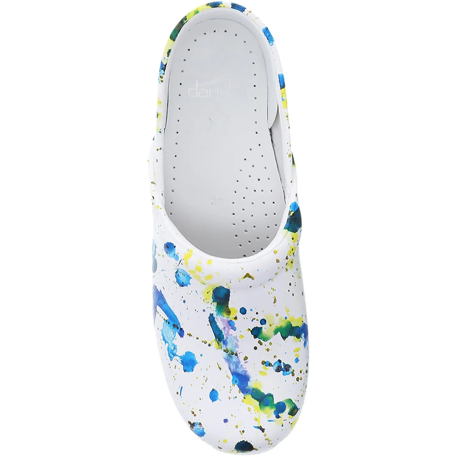 Women's Dansko Professional Clog Paint Splash Leather