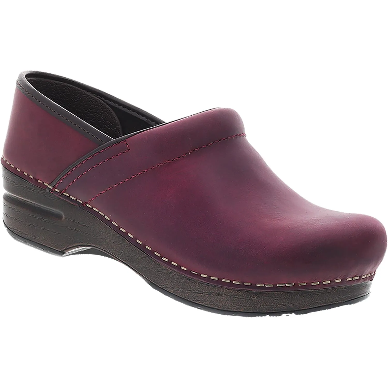 Women's Dansko Professional Clog Plum Oiled Pull Up Leather