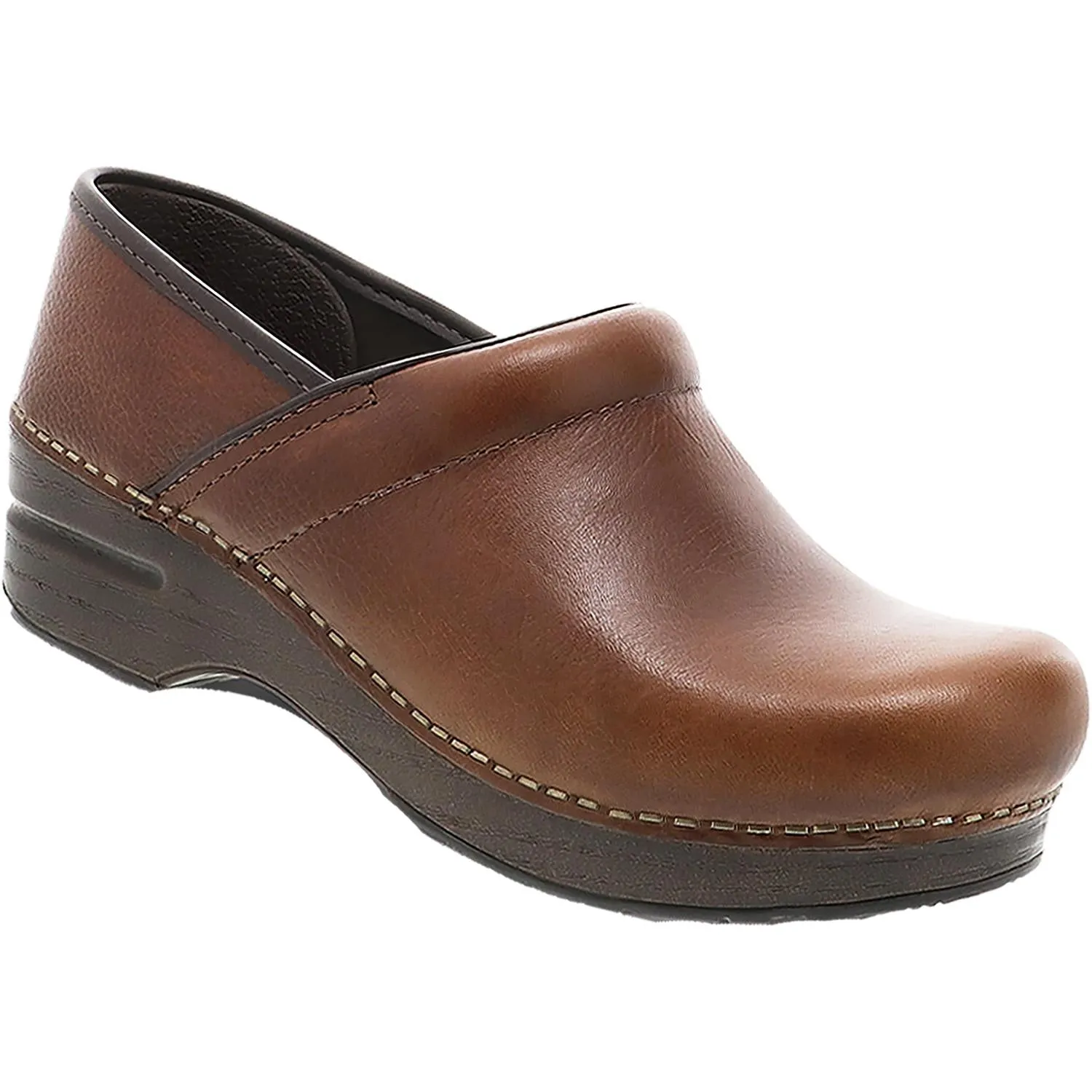 Women's Dansko Professional Clog Tan Tumbled Pull Up Leather