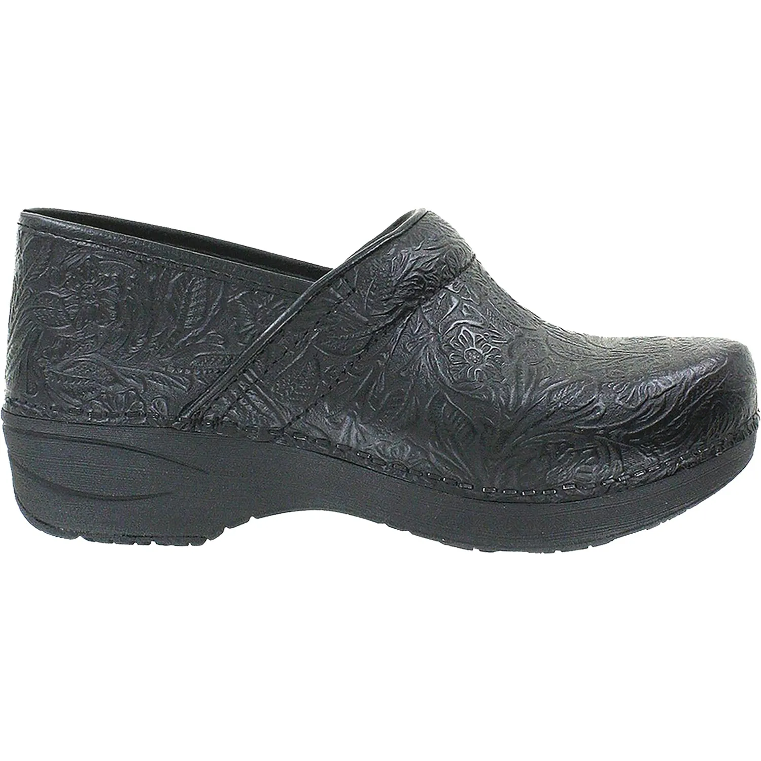 Women's Dansko XP 2.0 Black Floral Tooled Leather