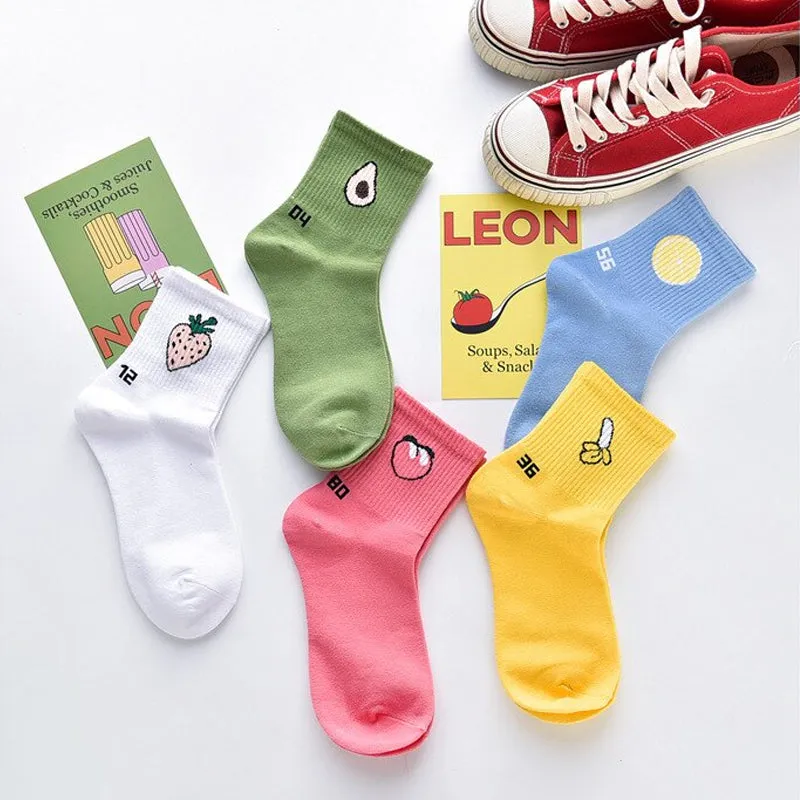 Womens Fruit Series Quarter Length Socks