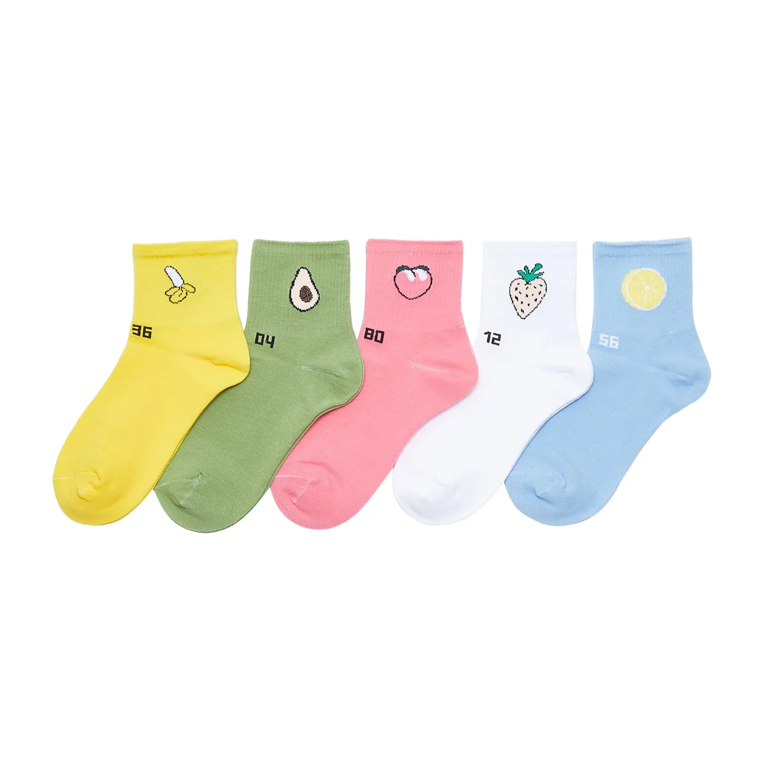 Womens Fruit Series Quarter Length Socks