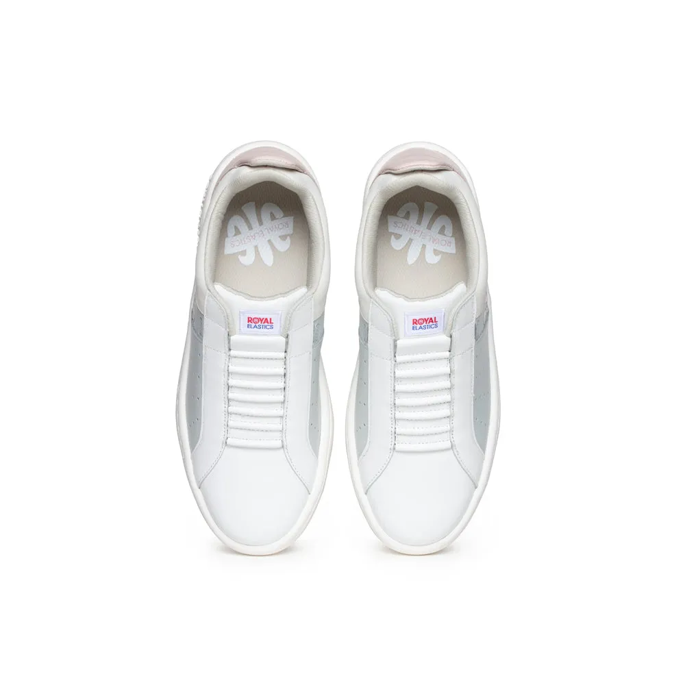 Women's Icon Archer White Pink Blue Leather Sneakers 96394-081