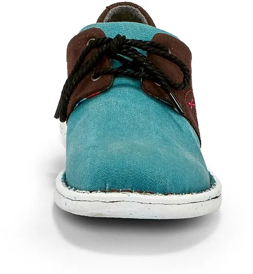 Women's Justin Turquoise Cac-tie Round Toe Casual Shoes