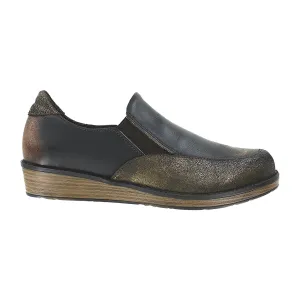 Women's Naot Cherish Bronze Shimmer Suede/Volcanic Brown Leather