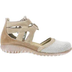 Women's Naot Kata Beige Iguana/Khaki Leather