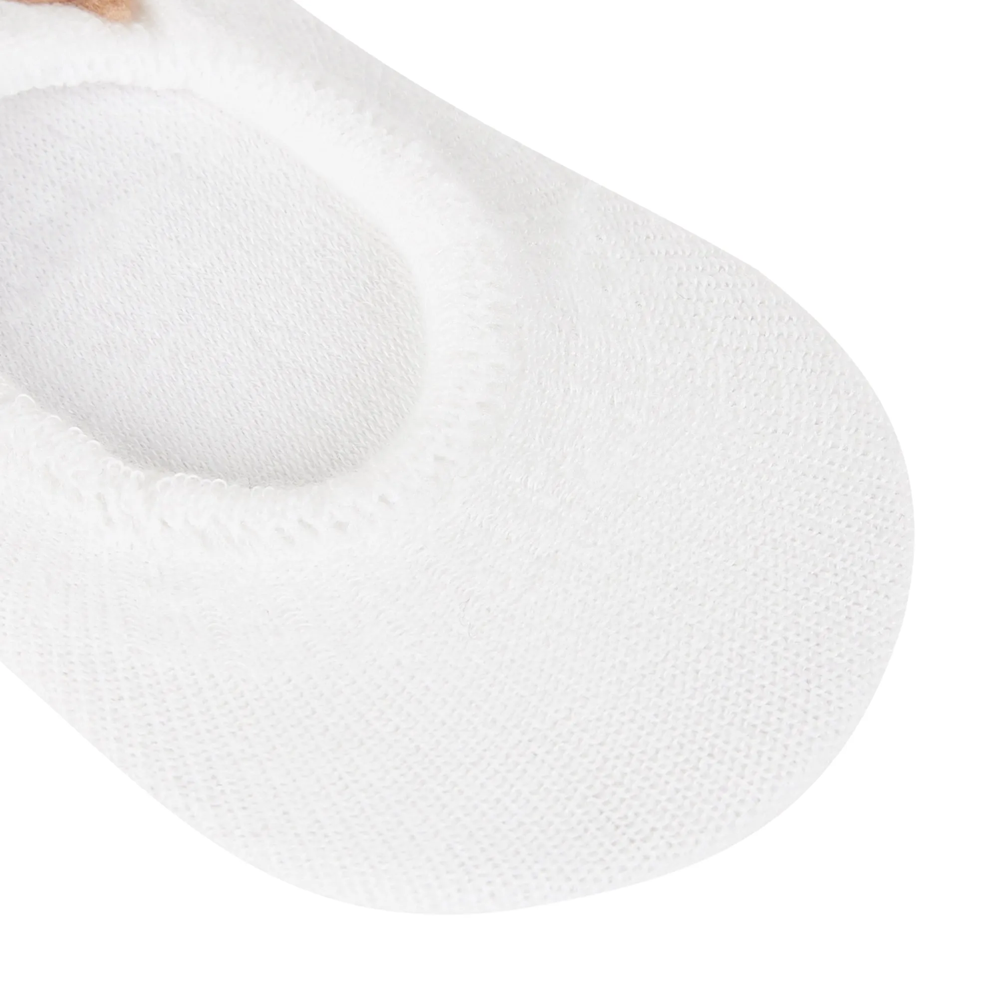 Women's Plain White Invisible Foot Socks with Print