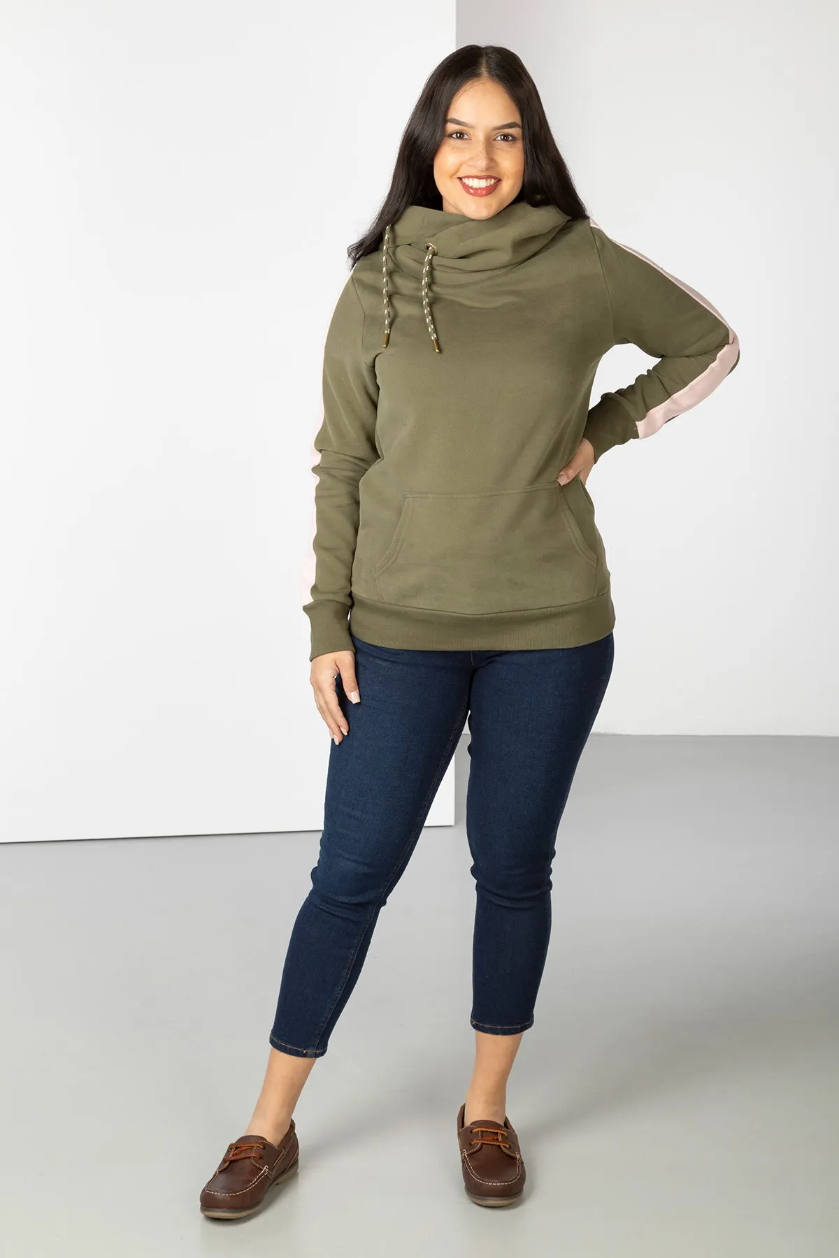 Women's Striped Loungewear Hoody - Arram