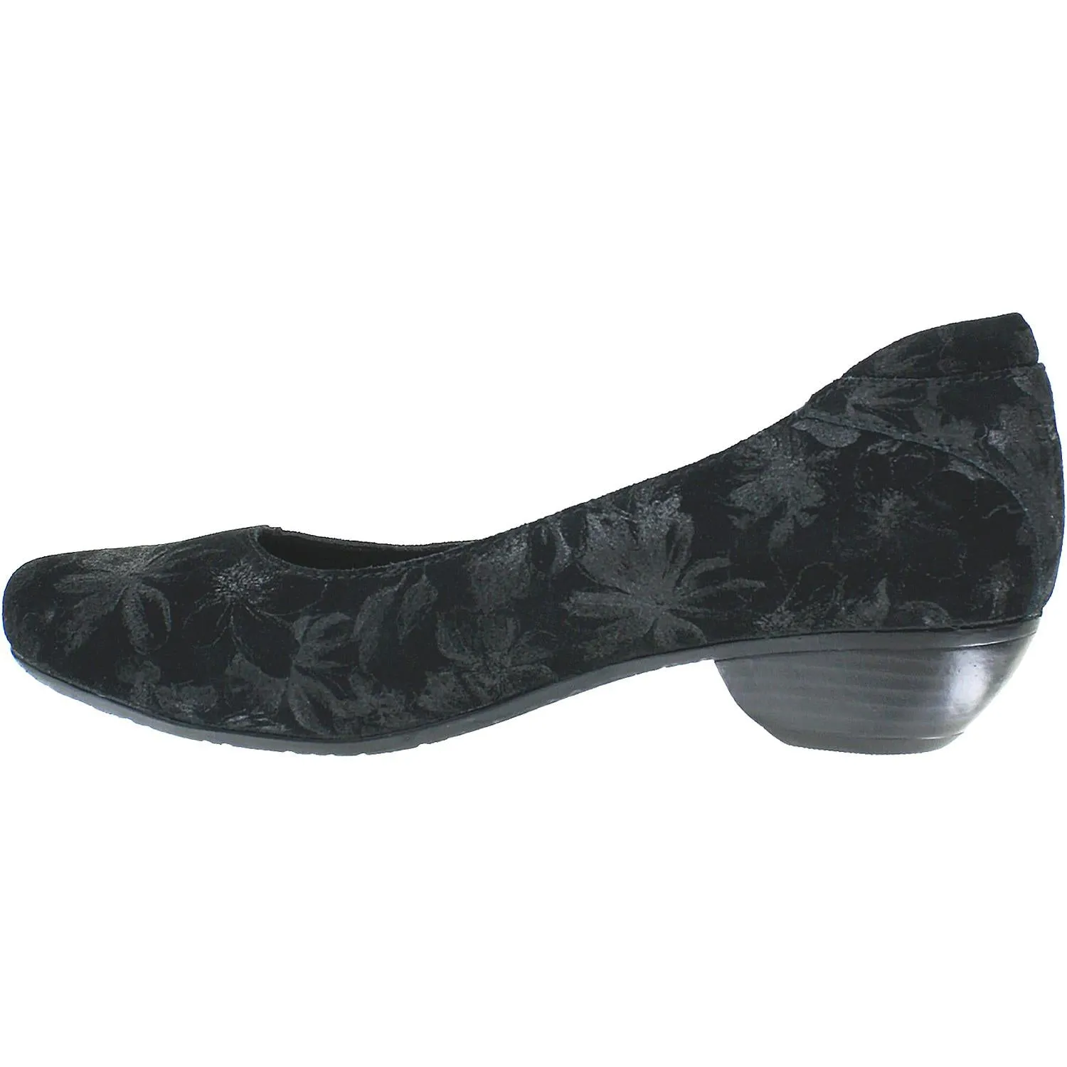 Women's Taos Debut Black Printed Suede