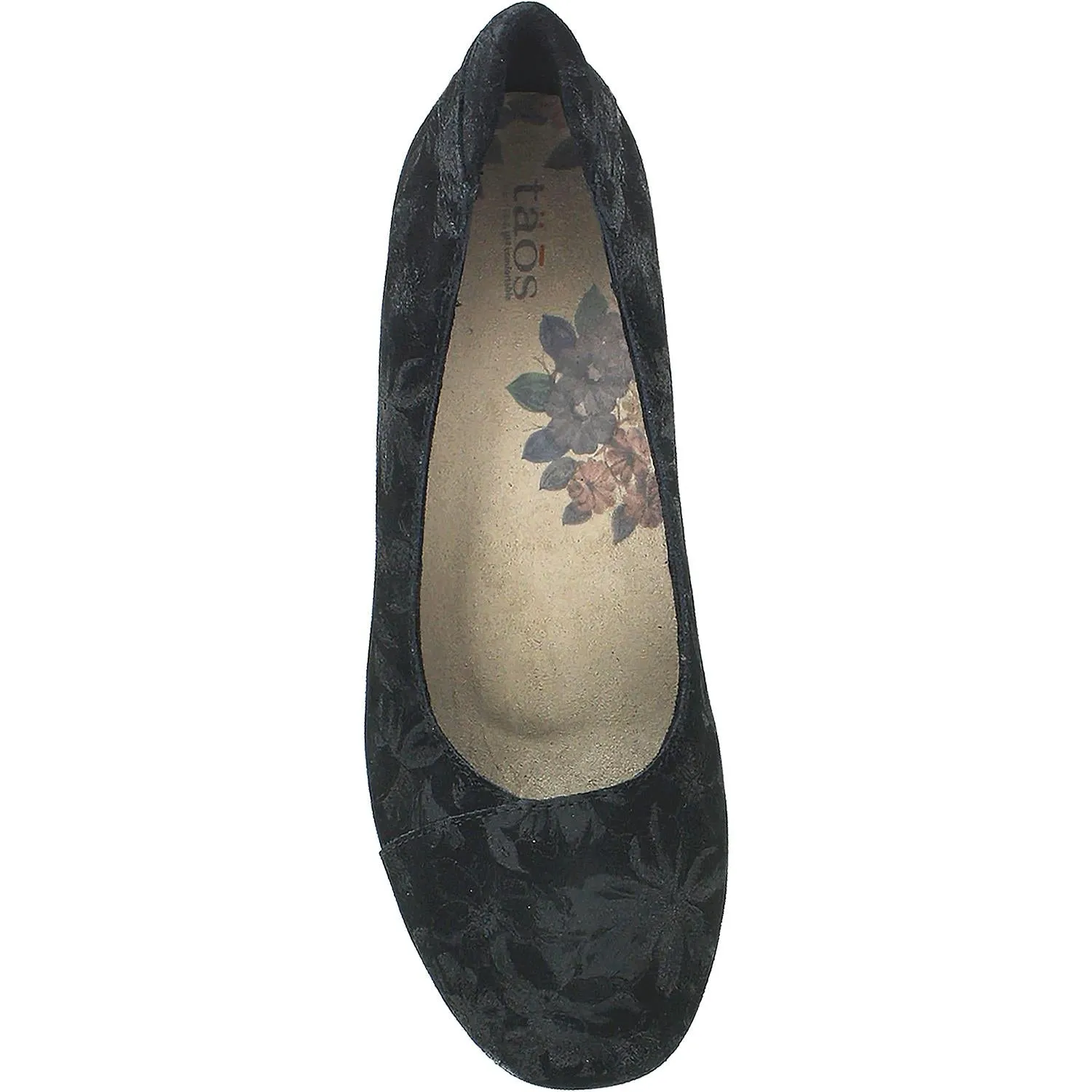 Women's Taos Debut Black Printed Suede