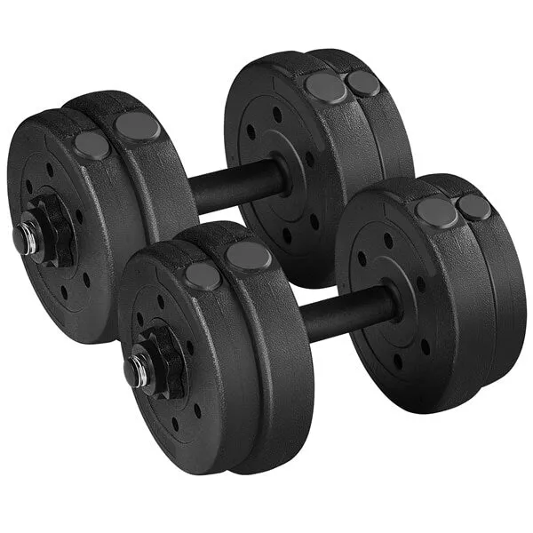 Yaheetech Exercise Fitness Dumbbells Plastic Metal Adjustable