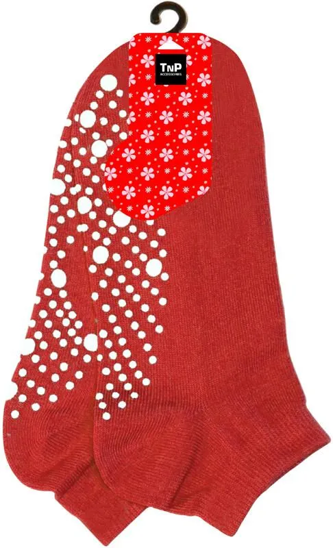 Yoga Socks Non Slip Exercise Socks - Red