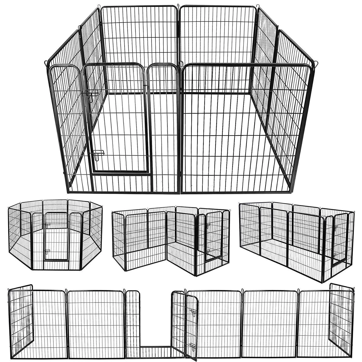 ZENY™ Dog & Cat Playpen Foldable Metal Exercise 8 Panel Design