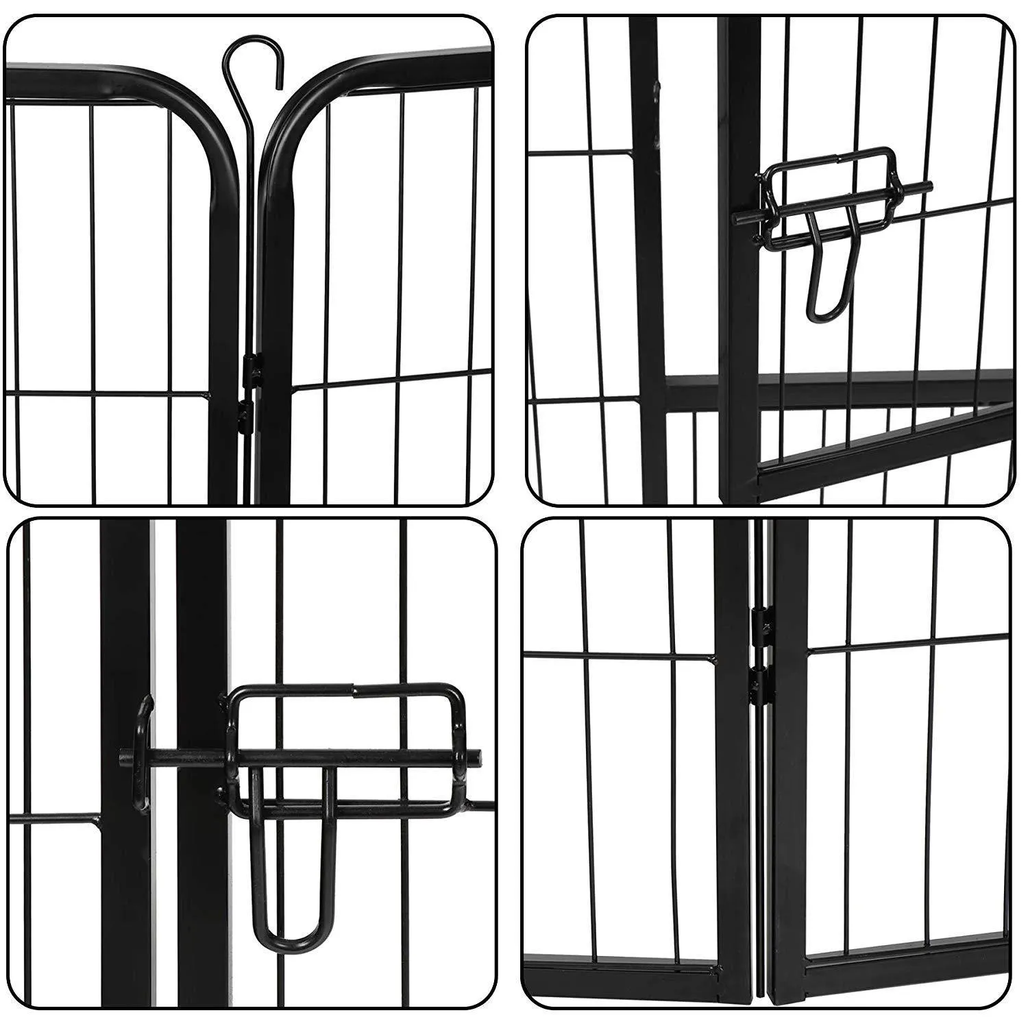 ZENY™ Dog & Cat Playpen Foldable Metal Exercise 8 Panel Design