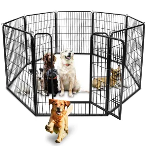 ZENY™ Dog & Cat Playpen Foldable Metal Exercise 8 Panel Design