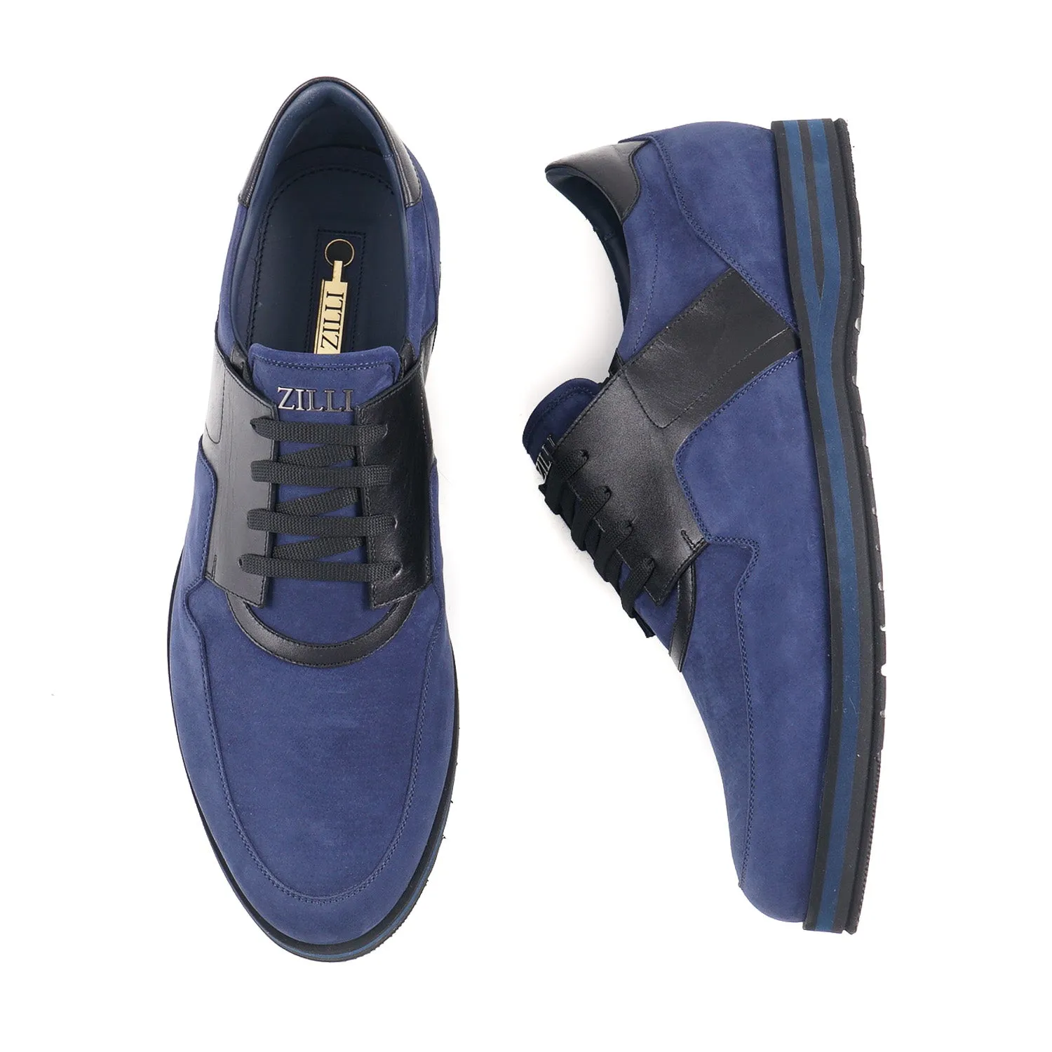 Zilli Nubuck and Calf Leather Sneakers