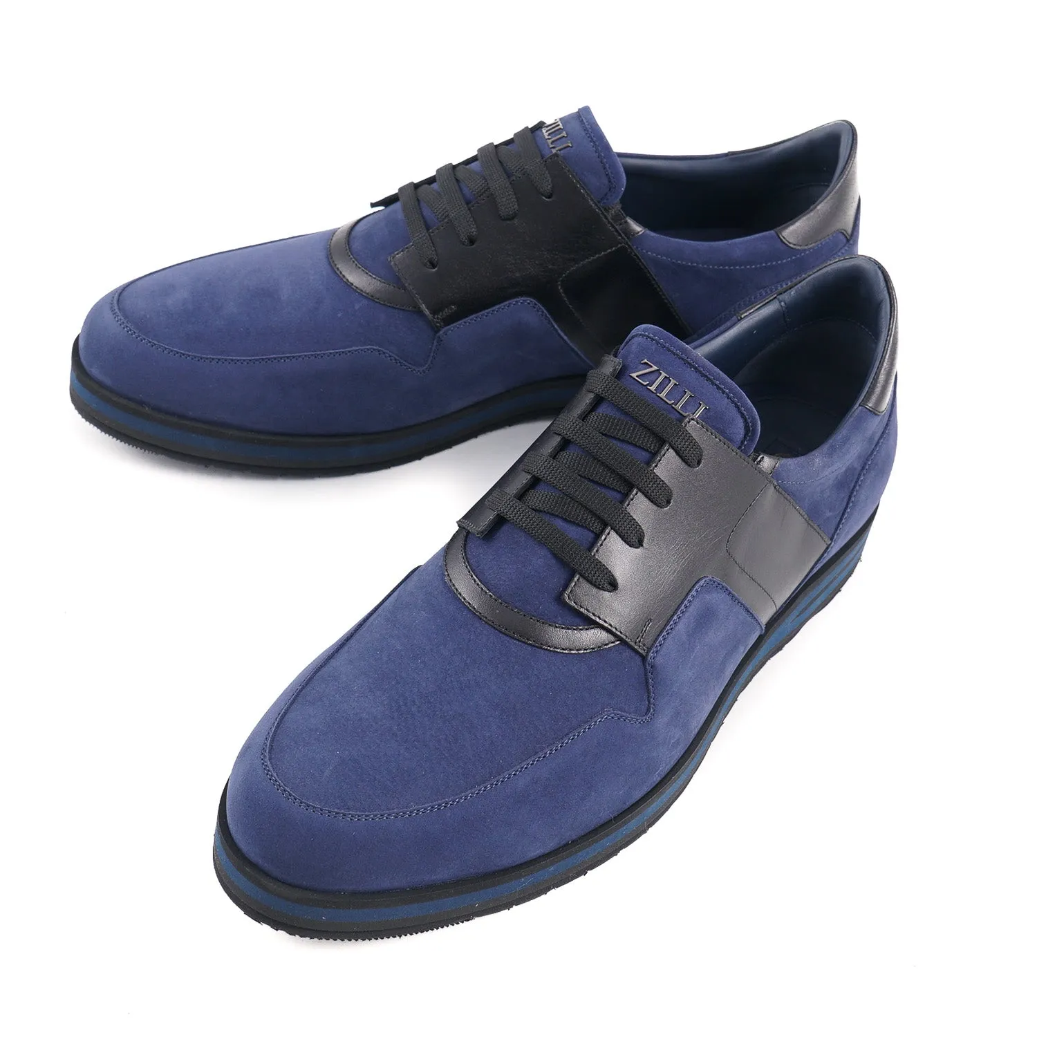 Zilli Nubuck and Calf Leather Sneakers