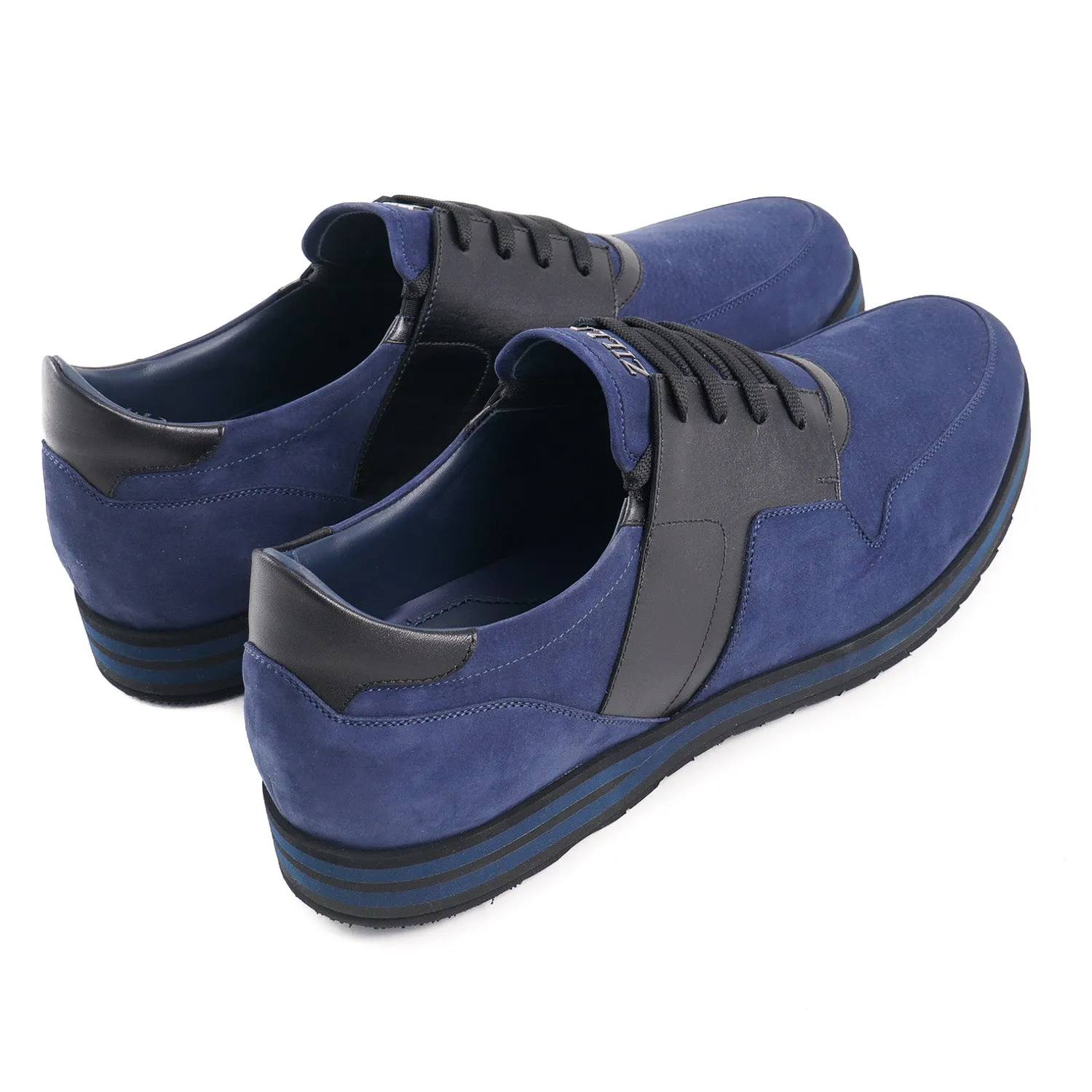 Zilli Nubuck and Calf Leather Sneakers