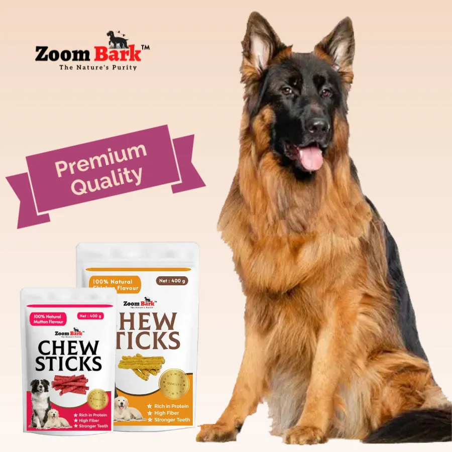 Zoom Bark Dog Rawhide Munchy Chew Sticks Chicken Flavour for dogs 1 Kg